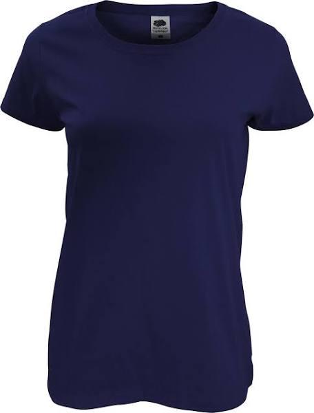 Fruit of The Loom Womens/Ladies Short Sleeve Lady-Fit Original T-Shirt Deep Navy S