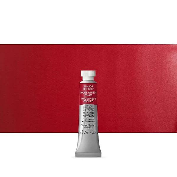 Winsor & Newton : Professional Watercolour : 5ml : Winsor Red Deep