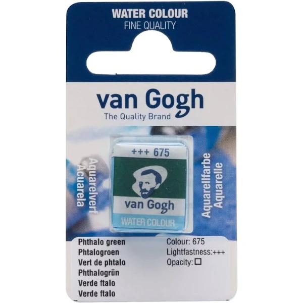 Van Gogh W/C Half Pan 675 Phthalo Green