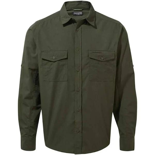 Craghoppers Kiwi Mens Long Sleeve Shirt - Woodland Green