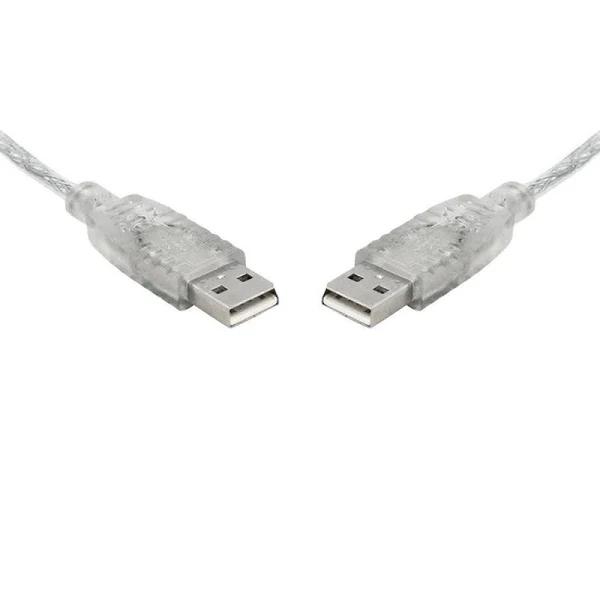 8Ware USB 2.0 Cable 2m A To A Male To Male Transparent