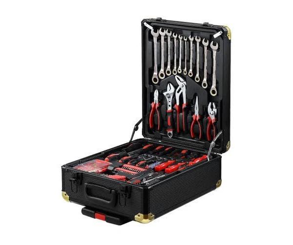 1375 Piece Tool Box Tool Kit Trolley Case Storage Toolbox Tool Set Organiser Black