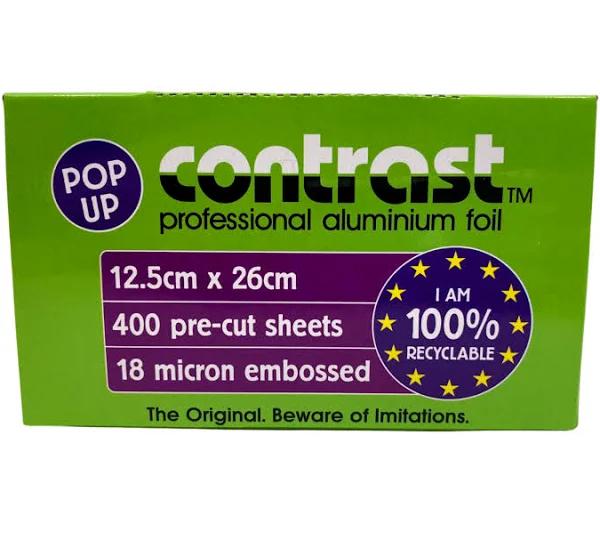 Contrast Professional Pre-Cut Aluminium Foil 18 Micron - 200pk Foil