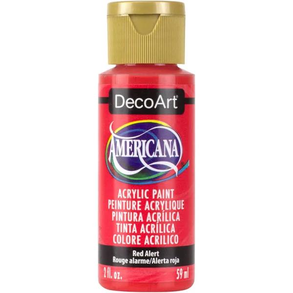 Deco Art Americana Acrylic Paint 2oz-Red Alert - Opaque