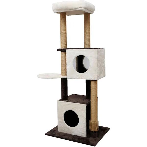 CATIO Deluxe Multi-function Three-level Dual Condo Cat Scratching Tree