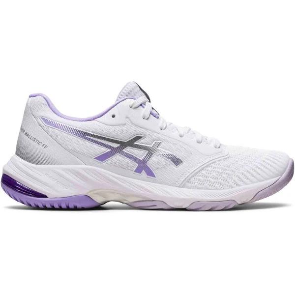 ASICS Women's Netburner Ballistic FF 3 - Netball Shoes - White/Digital Violet 6.5