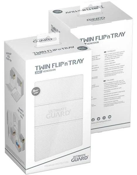 Ultimate Guard Twin Flip N Tray 200+ XenoSkin Monocolor Deck Box White