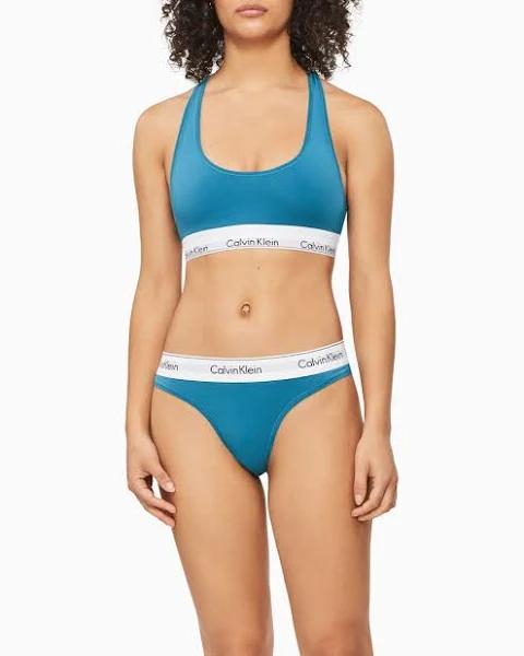 Calvin Klein Modern Cotton Unlined Bralette Tapestry Teal S