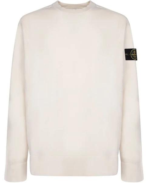 Stone Island | White Crew-Neck Sweater in Wool Blend