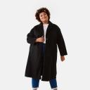 Kmart Curve Textured Coat - Black Size: 18