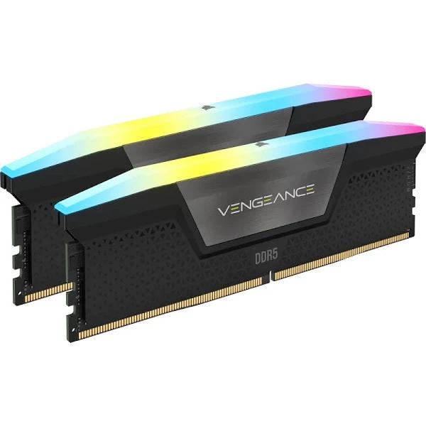 Corsair Vengeance RGB 32GB 2x16GB DDR5 UDIMM 5600MHz C36 Desktop Memory - Black - CMH32GX5M2B5600C36K