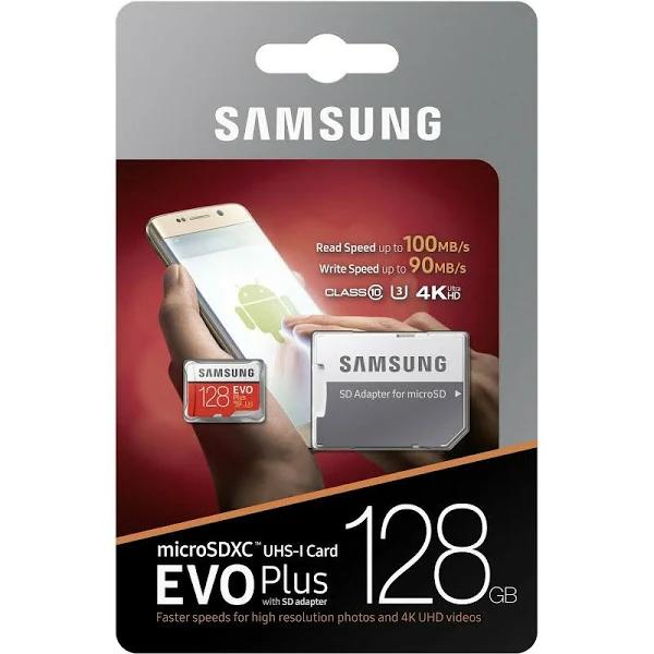 Samsung Evo Plus microSD Card (SD Adapter) 128GB