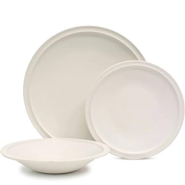 Salt & Pepper Plisset 12 Piece Dinner Set White