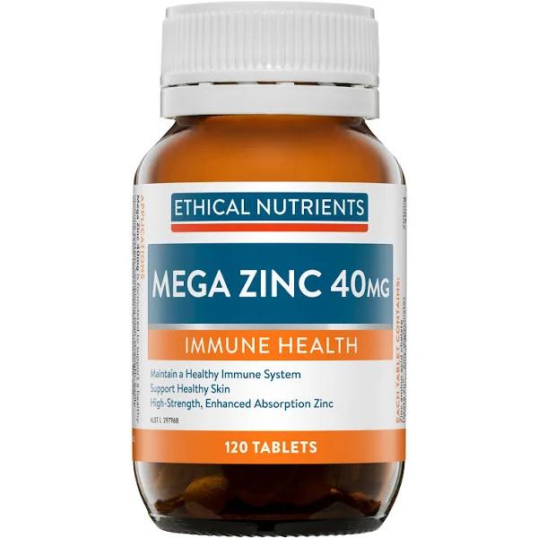 Ethical Nutrients Mega Zinc 40mg - 120 Tablets