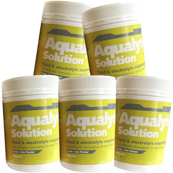 Freepost Ph037 Aus Aqualyte Hydration Drink 5 X 480g Tubs Lemon Lime