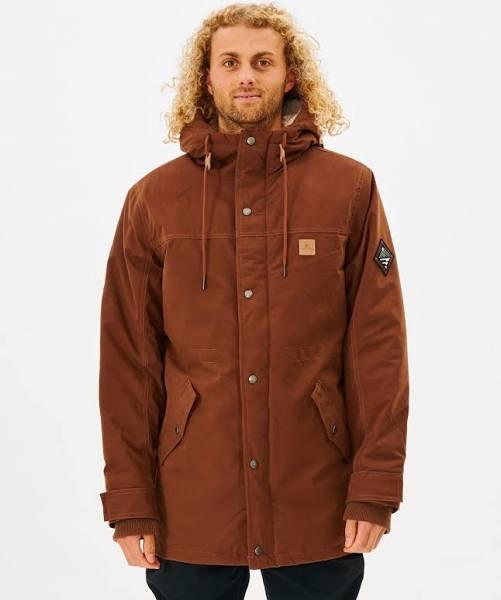 Rip Curl Mens Anti Series Exit Jacket Dusted Chocolate / 3XL