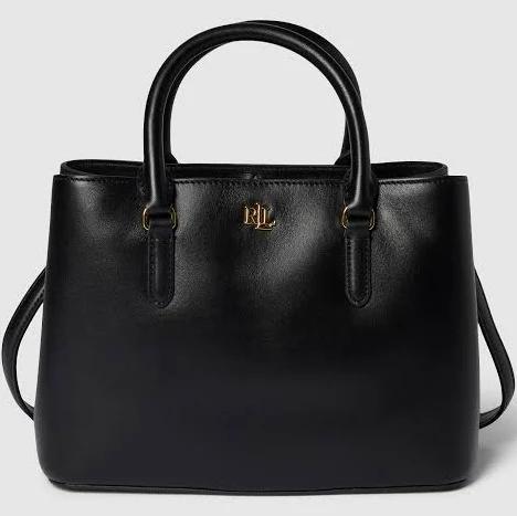 Lauren Ralph Lauren Marcy 26 Black Leather Satchel Bag Accessories: On