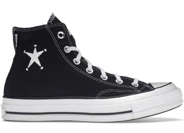 Converse Stussy x Chuck 70 High 'Black' Sneakers | Men's Size 9