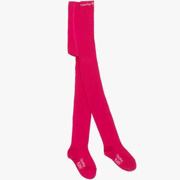 Country Kids Girls Fuchsia Pink Cotton Knitted Tights