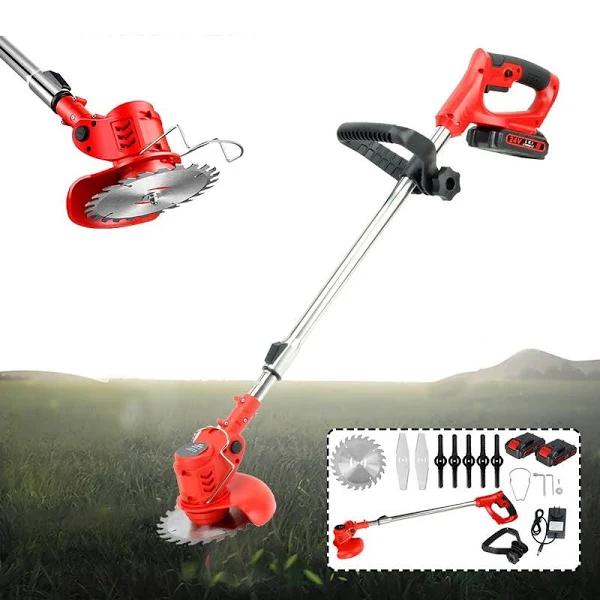 OZNALA Electric Cordless Grass Weed Trimmer Pruning Lawn Mower Outdoor Cutter + Battery