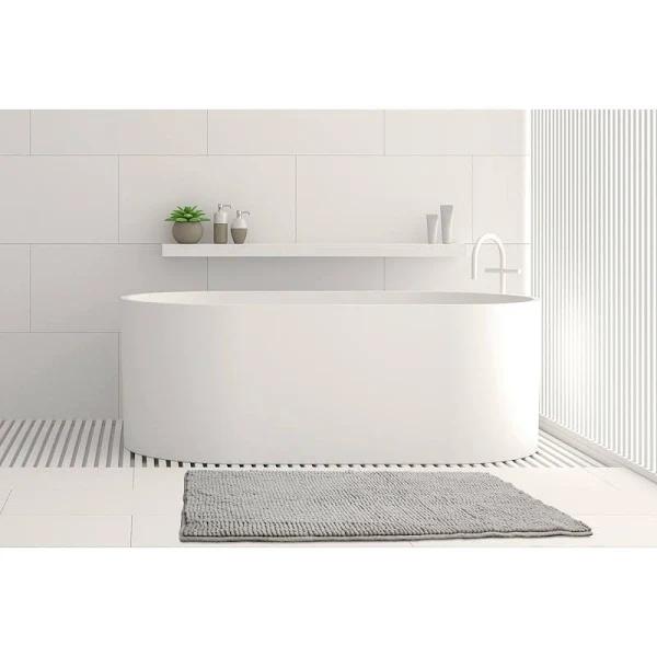 Algodon Toggle Bath Mat Silver / 50 x 80cm