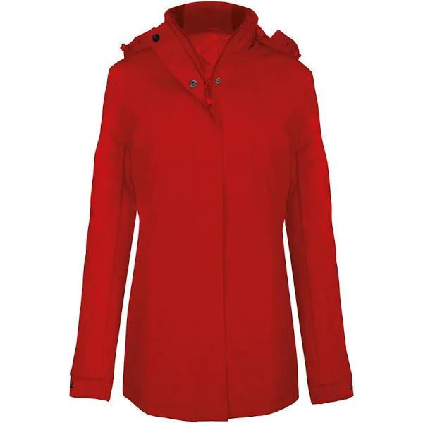 Kariban Womens/Ladies Parka Jacket Red XL