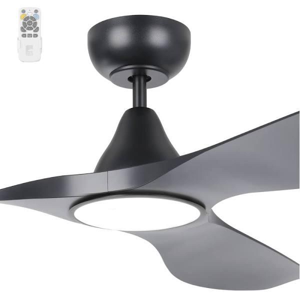 Eglo Surf 48" ABS DC Ceiling Fan With 20W CCT LED Light Black