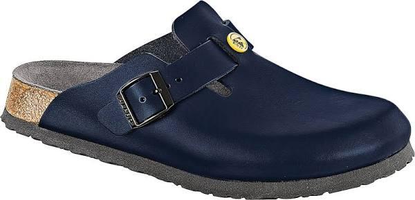 Birkenstock Boston ESD Natural Leather Regular Fit 8 Women - Shoes Birkenstock - Blue - 61380-8 - Size: 8