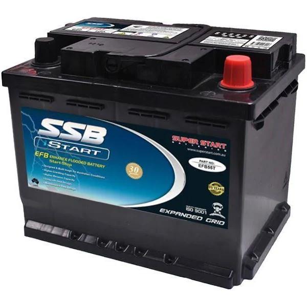 Din55t 12v Start Stop Agm Efb Battery 640cca High Power Commodore Ve