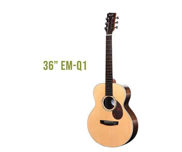 Enya Q1 Series Spruce and Rosewood Acoustic Guitar With Premium Gig Bag Mahogany - 36" Size - Standard