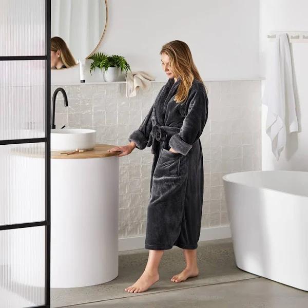 Adairs Ultra Soft Charcoal Bathrobe