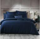 Soho 1000TC Quilt Cover Set Navy [Size: Queen Bed]