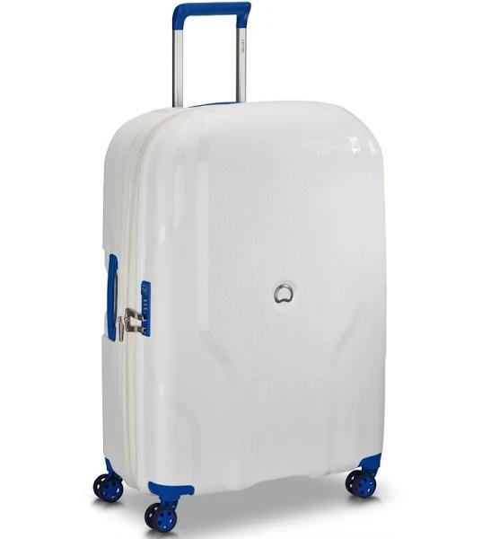 Delsey Clavel 76 cm 4 Dual-Wheeled Expandable Case - White / Blue