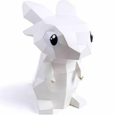 Papercraft World White Baby Dragon Dual-use 3D Papercraft Model