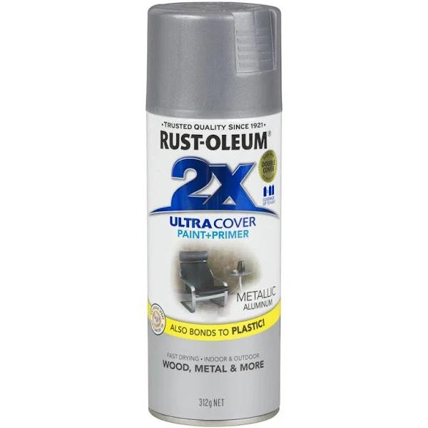 2x Ultra Cover Aero Metallic Aluminium Superior Coverage 340g Paint Rustoleum - AfterPay & zipPay Available