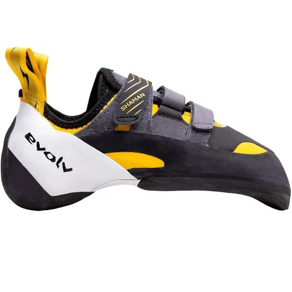 Evolv Shaman Unisex Climbing Shoes - Gold/Grey/White - 9.5