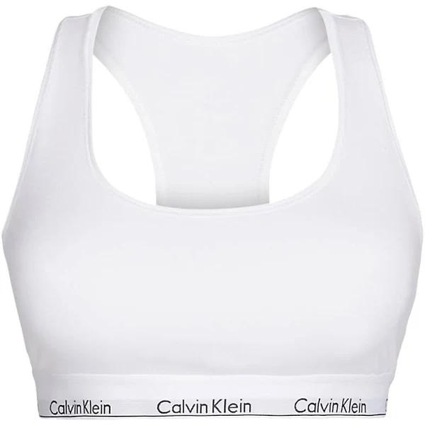 Calvin Klein Modern Cotton Plus Size Bralette - White 3XL