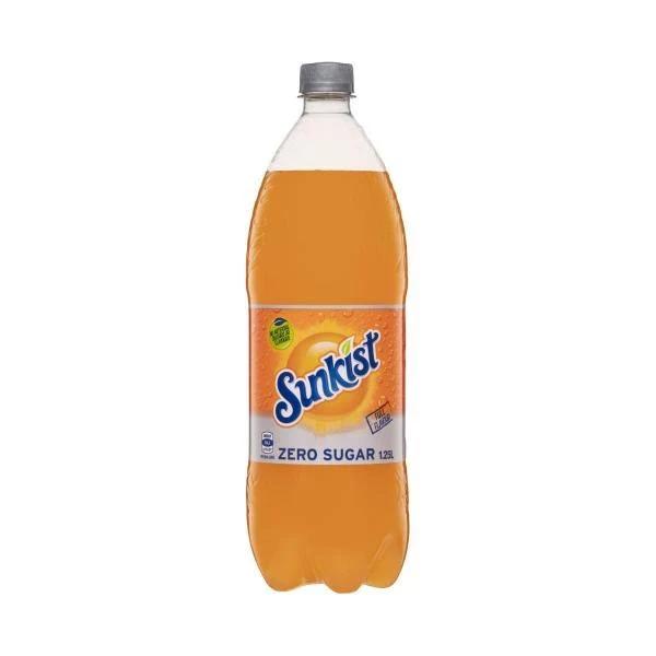 Sunkist Zero Sugar Orange Soft Drink Bottle Sugar Free