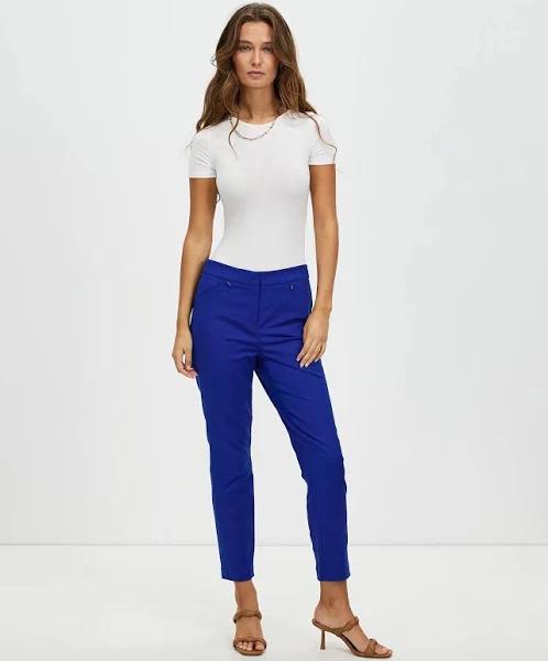 David Lawrence Sarah Compact Cotton Pant in Blue 8