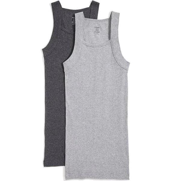 Men's Essential Cotton Square-Cut Tank 2-Pack | Mens Tanks | 2(X)IST