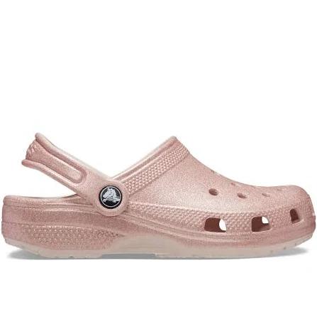 Crocs Kids Pink Classic Glitter Clogs