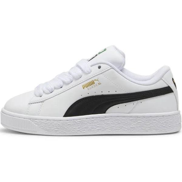 Suede XL Leather Sneakers Unisex in White/Black, Size 11.5, Textile by Puma