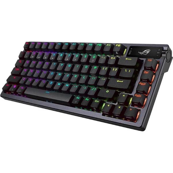 Asus - ROG M71 Azoth 75 TKL Bluetooth and RF Wireless Blue Switch Mechanical Gaming Keyboard - Gunmetal - ROGAZOTHNXBLCAP - 195553876070