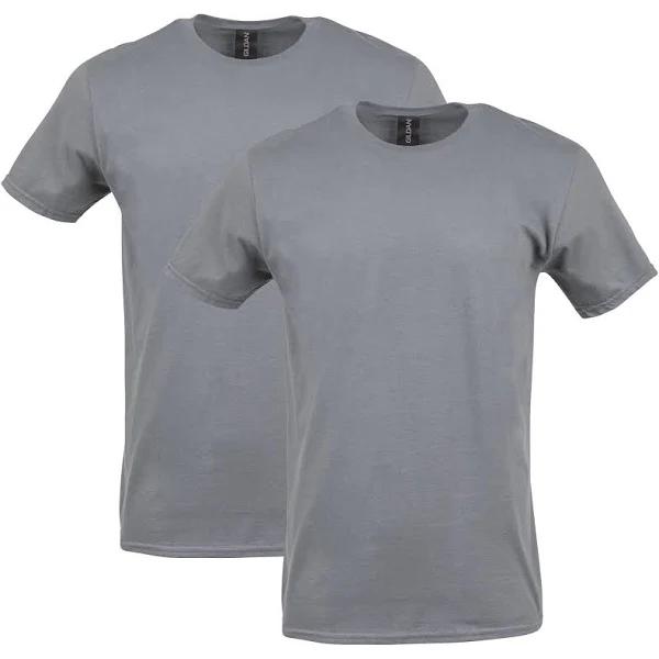 Gildan Mens G64000 Fitted Cotton T-Shirt, 2-Pack Short Sleeve Shirt