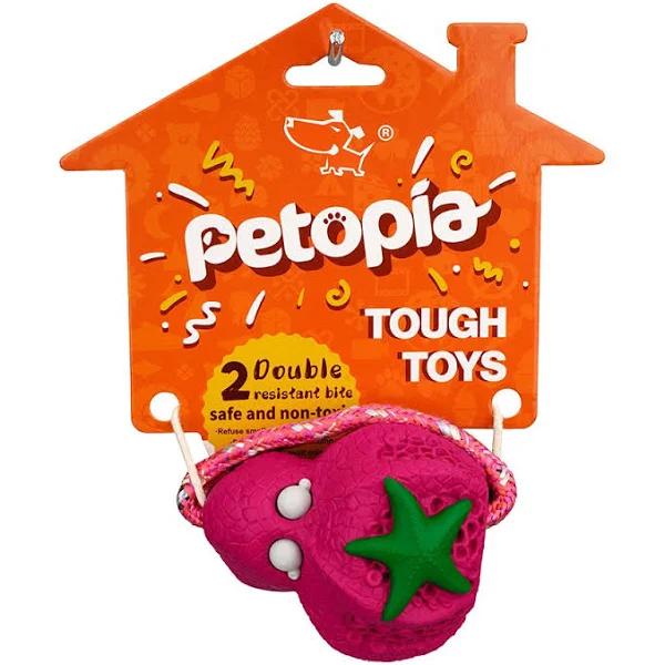 Petopia Ultra Tough Rubber Reef Octopus Dog Toy Medium - Assorted