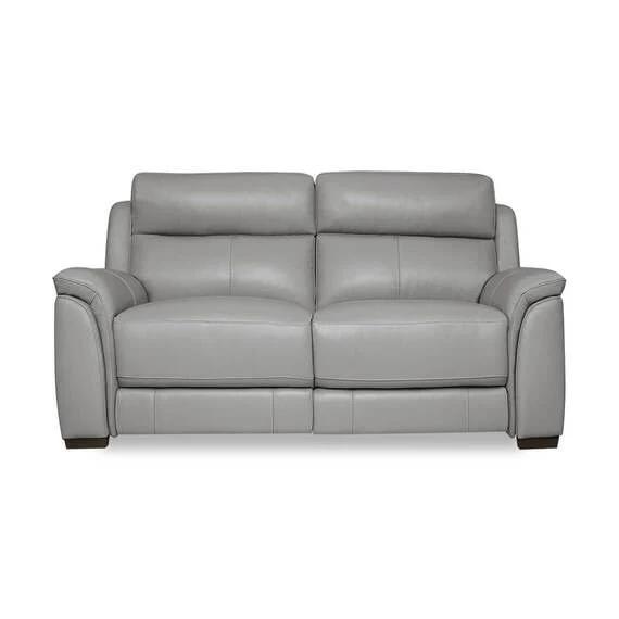 Asher Leather Sofa Silver Grey by Freedom