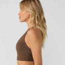 Lorna Jane Womens Lotus Longline Sports Bra Chocolate XL