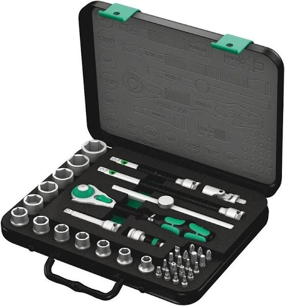 Wera 05003596001 Zyklop 8100 SB 4 3/8-Inch SAE Ratchet Set, 38-Piece