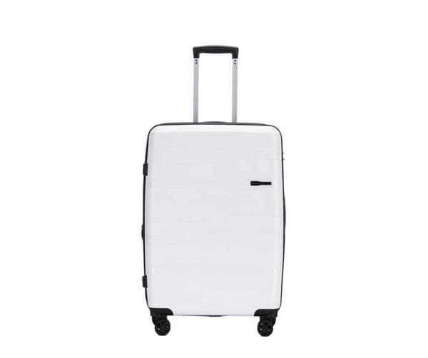 Swiss Equipe Brighton Luggage Medium Wheeled Trolley Hard Suitcase White 76L - AfterPay & zipPay Available