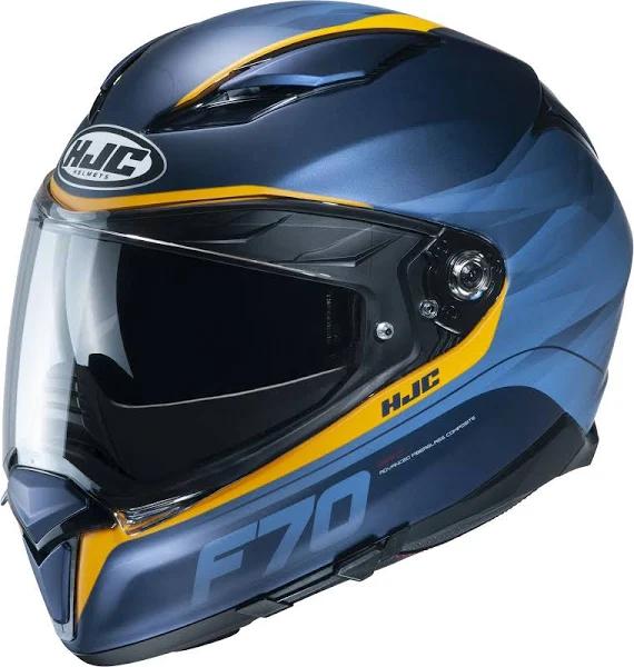 HJC F70 Feron Helmet Blue/Yellow L